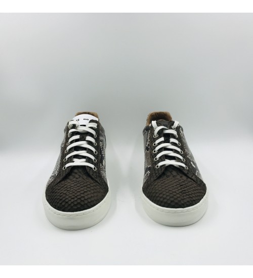 Handmade shoes snake skin leather